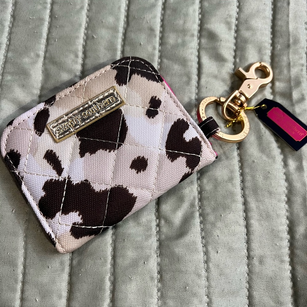 Simply Southern Animal Print Coin Purse with Keychain